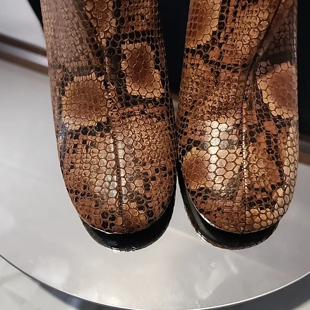 Free people | Brown Snakeskin Leather Kitty heel | size (39)